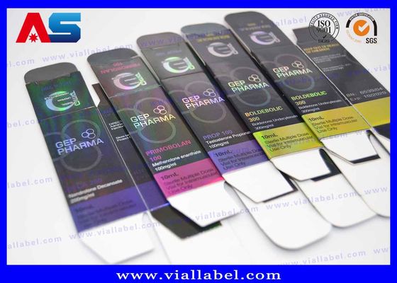 Holografisch Pantone Kleur 10 ml Peptide Fles Etiketten En Dozen 10 ml gras flacon etiketten