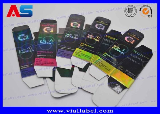 Opvouwbare hologramverpakkingsdoos voor peptide glazen injectieflacons 2 ml 10 ml 20 ml 30 ml bodybuilding injectieflacons