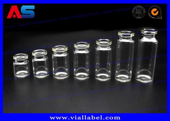 Injectie 2 ml - 10 ml Duidelijke kleine glazen injectieflacons Silicone Stopper / Flip Off Caps