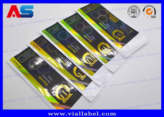 Pharmaceutisch Laser Hologram Kleeffles Etiketten voor 3 ml / 2 ml peptide verpakking met plastic bak