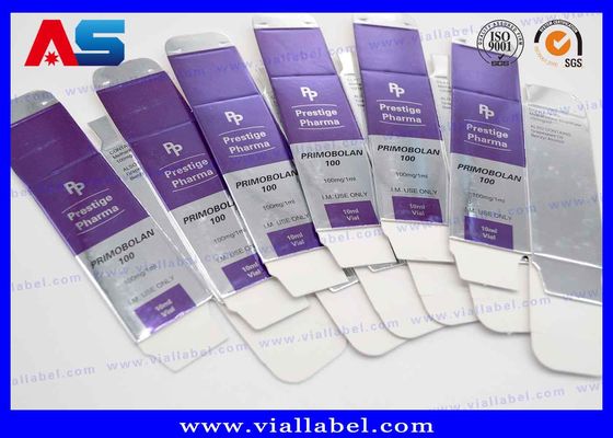 Anabole Wetenschappen 10 ml flesjes Dozen / Peptide Medicamenten Verpakkingsdoos Voor Glasflessen Op maat gedrukte dozen