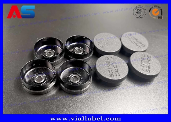 Polypropyleen Paarse medicijn flacon doppen Crimper, Aluminium fles doppen Afdichtingen 32mm galvanische zwart