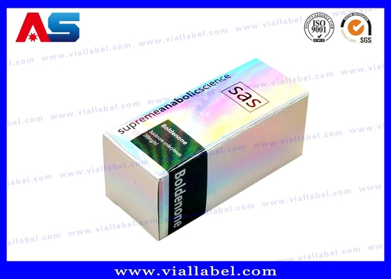Zilveren embossing 10 ml flacon dozen voor glazen flessen bewegende hologram geneeskunde farmaceutische verpakkingsdozen