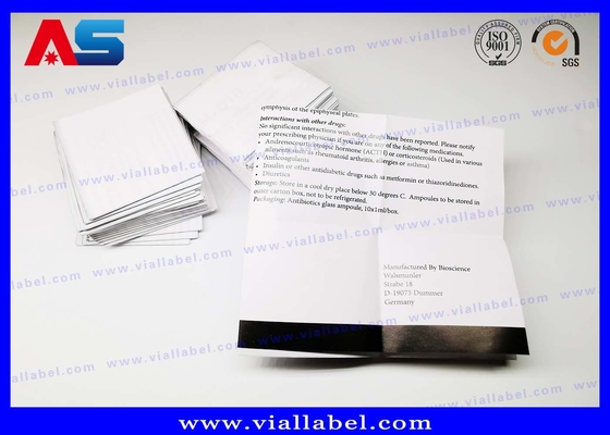 Papier Peptide pamfletten Druk, Verpakking Inschrijving Papier A4 Grootte Opvouwbare instructies