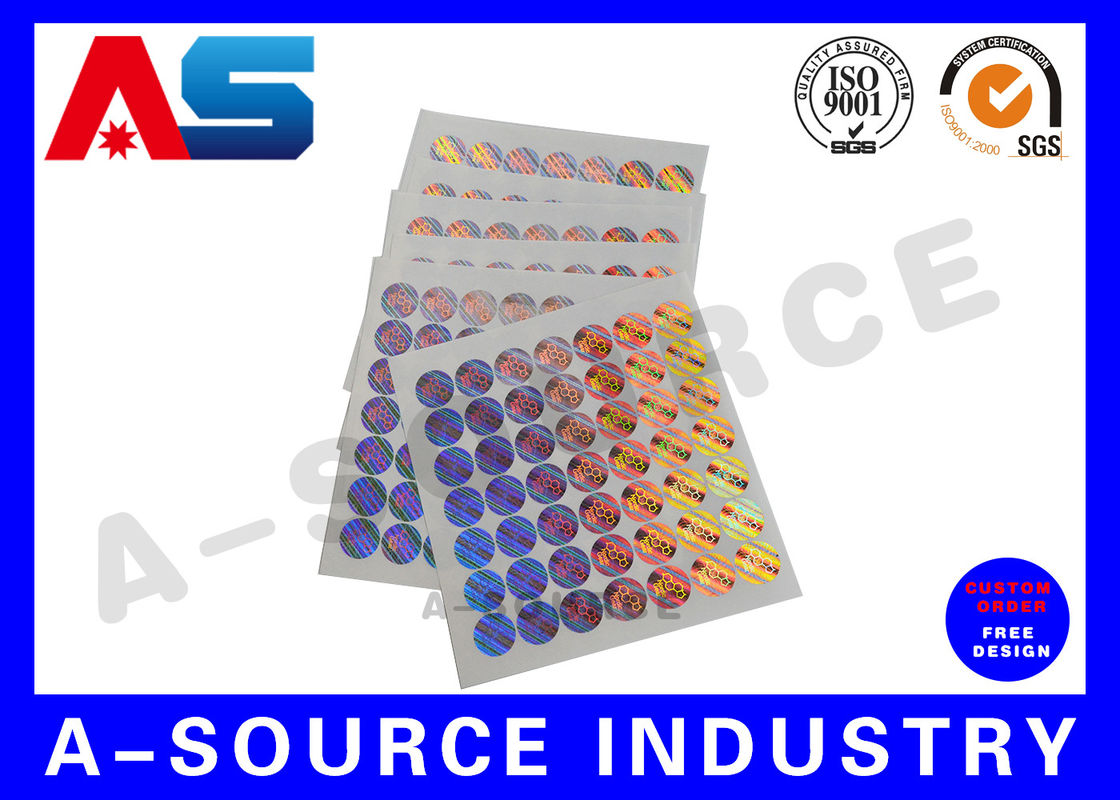 Tamperproof 3D Custom Holographic Stickers voor Peptide label doos verpakking anti fake hologram sticker