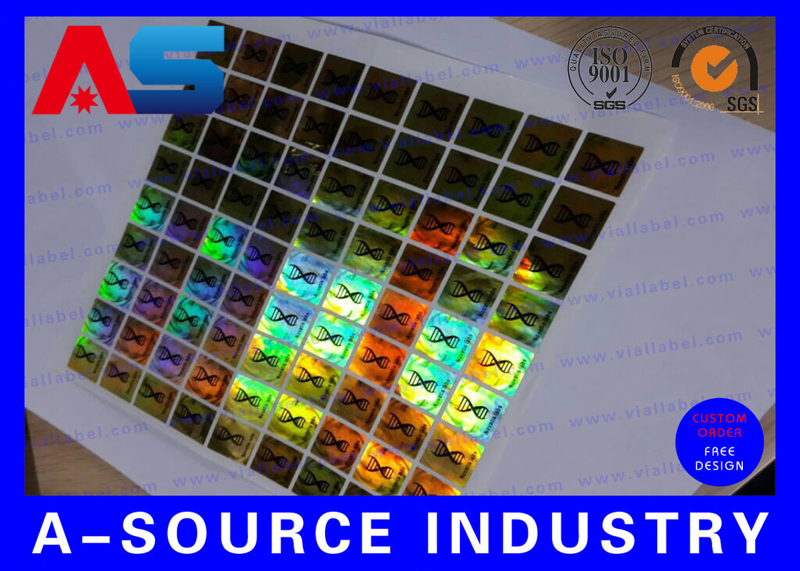 3D hologram sticker PET Custom Holographic Stickers / Custom Decal Stickers met Scratch Off Code