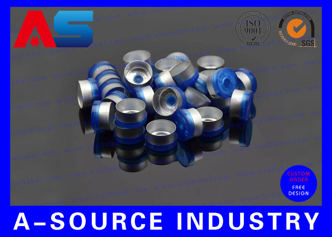 flip-off flacon deksels 10 ml Chemie Farmaceutische flacons 20 mm Blauwe flip-top deksels ISO 9001 Goedkeuring