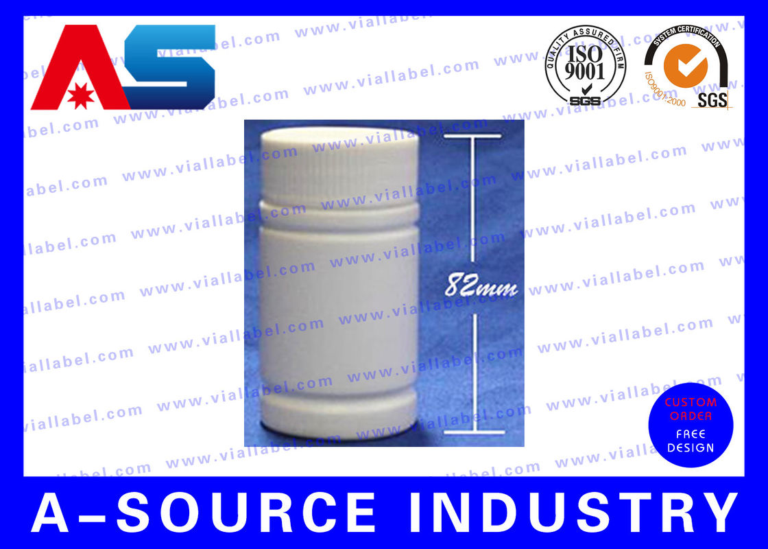 Eco-vriendelijke 80 ml ronde plastic pilflessen / medicijnfles met schroefdop