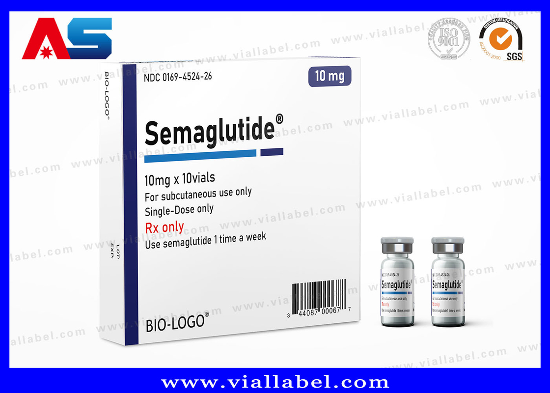 Op maat gemaakte ampul / flacon glasfles Papierdozen Voor Semaglutide 2 mg Package Free Design