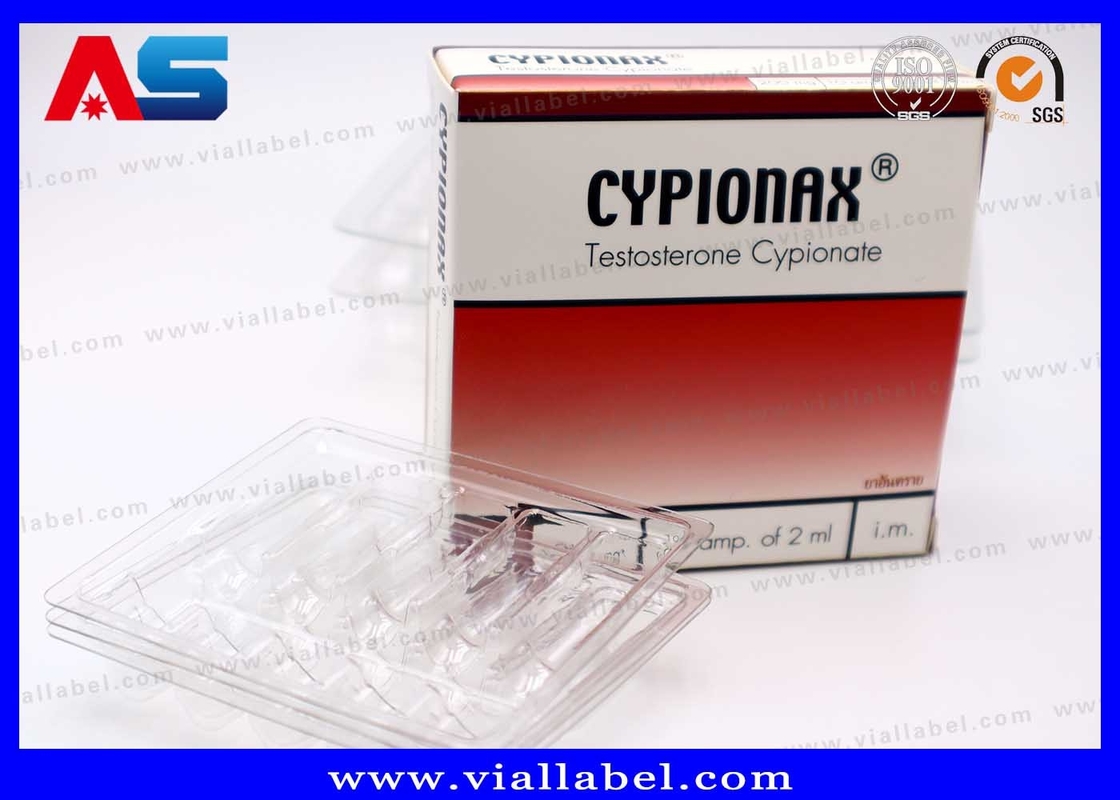 CMYK Pharmaceutical Packaging Box voor 10 ampullen van 1 ml Ampulla Paper Box And Plastic Tray