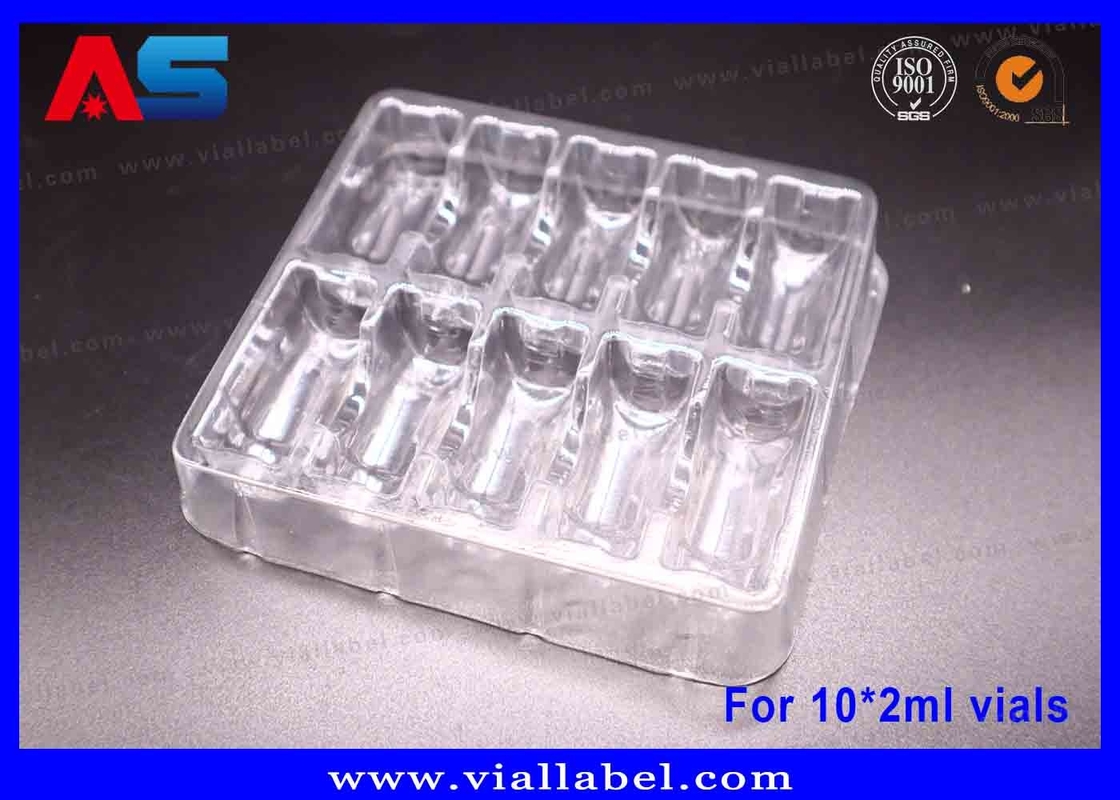 55um PET-transparante blisterverpakking voor 10 x 2 ml injectieflessen ️ klaar voor verzending, duurzaam, milieuvriendelijk, direct van de fabriek