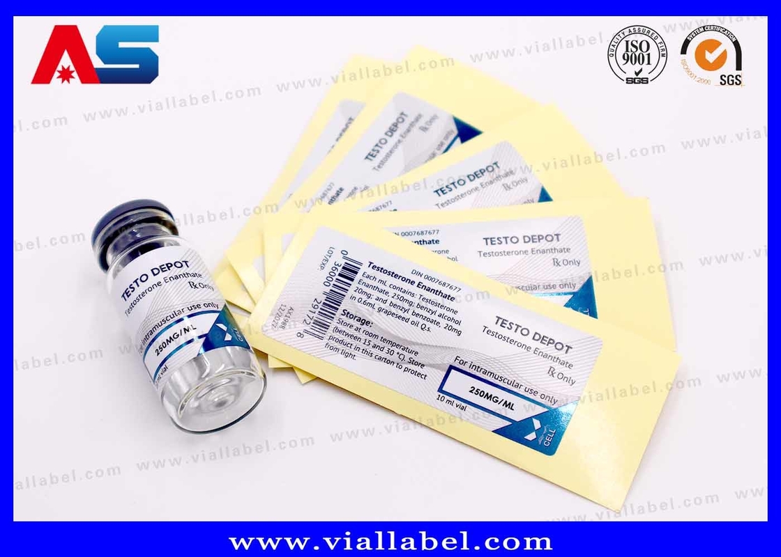 Sterk kleefmiddel Premium flacon etiketten voor medisch en laboratoriumgebruik 2 ml / 10 ml