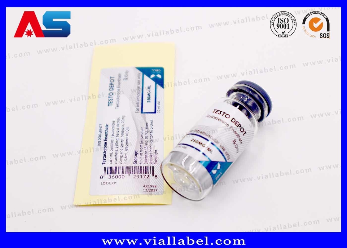 10ml Labels To Go On Sterile Injection Vials , Custom Stickers Printing Metallic Colors