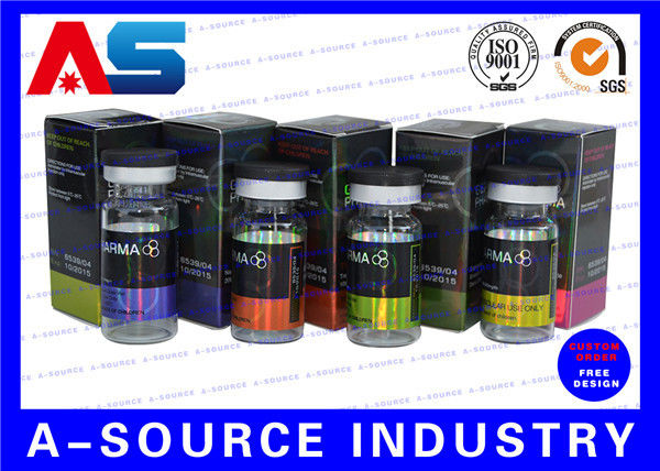 Geneesmiddelenopslag 10 ml flacon Dozen Bodybuilding Karton Hologram Laser Printing Met Kleeflabel Enanthate papieren dozen