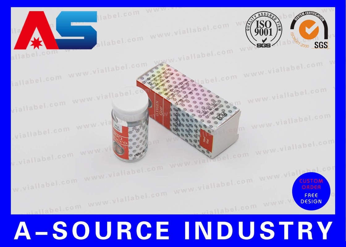 Holografische metalen kartonnen verplaatsingsdozen folie tablet voor 50cc flessen farmaceutische verpakkingsdozen