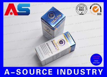 Pas van de de Dozen de Gouden Folie In reliëf gemaakte Metaal Blauwe Kleur van het Karton10ml Flesje UV Matte Druk aan