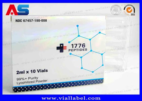 Op maat gemaakte peptiden doos, 2 ml × 10 flessen Doos Label En Plastic Trays Producent